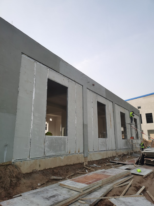 河南延津供水项目泡沫混凝土泄爆墙